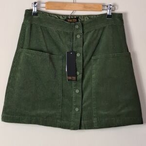 TRUTH by Republic Woman's Green Corduroy Skirt Size 12